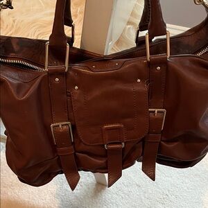 Botkier New York Dark Brown Leather Satchel Handbag